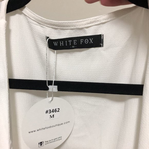 WHITE FOX Instant Crush White Playsuit Medium - Picture 5 of 7